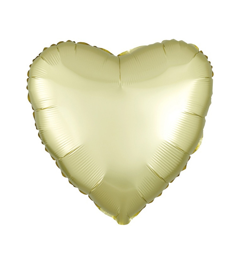 Fóliový balónek ve tvaru srdce - světle zlatý