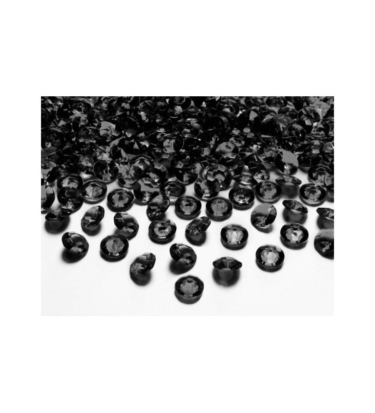 Dekorativní diamanty mini - černé