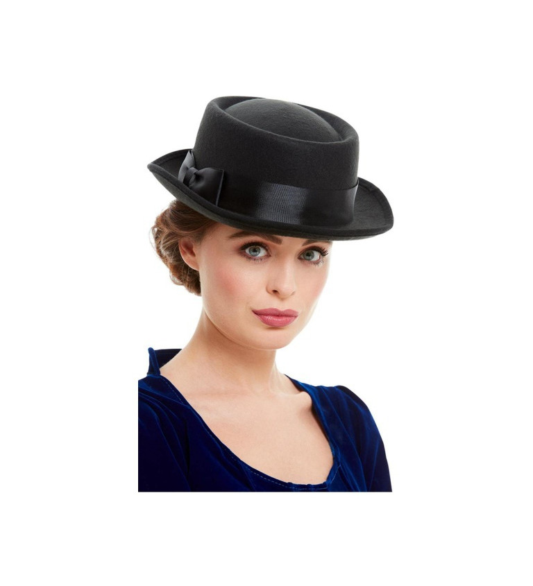 Černý viktoriánský klobouk