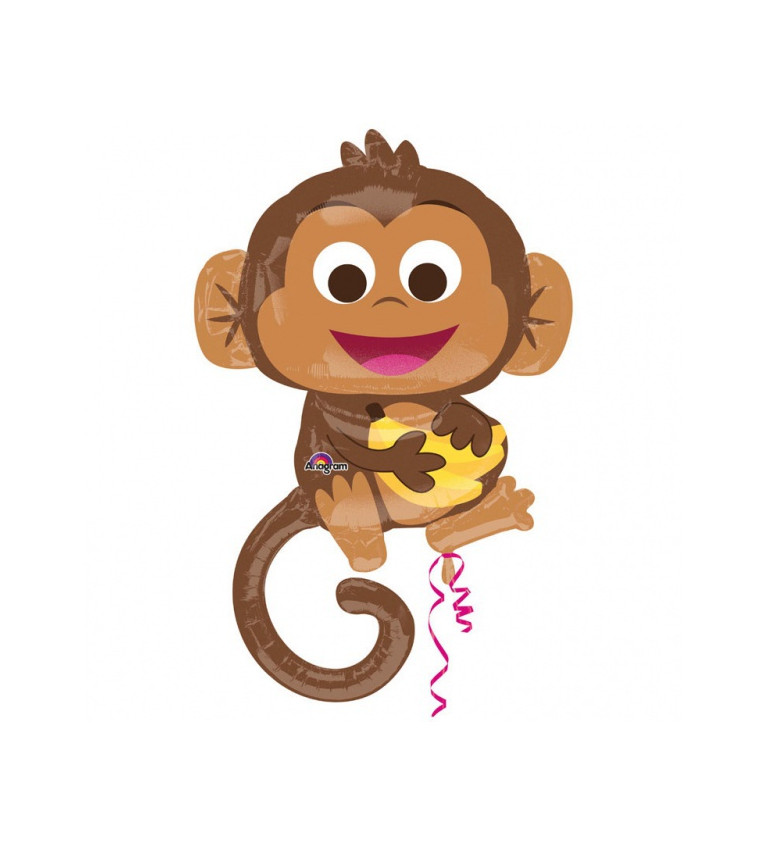 Fóliový balónek Šťastná opička