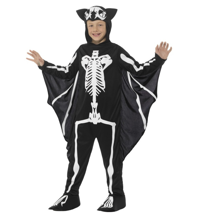 Dětský kostým na halloween "Netopýří kostlivec"