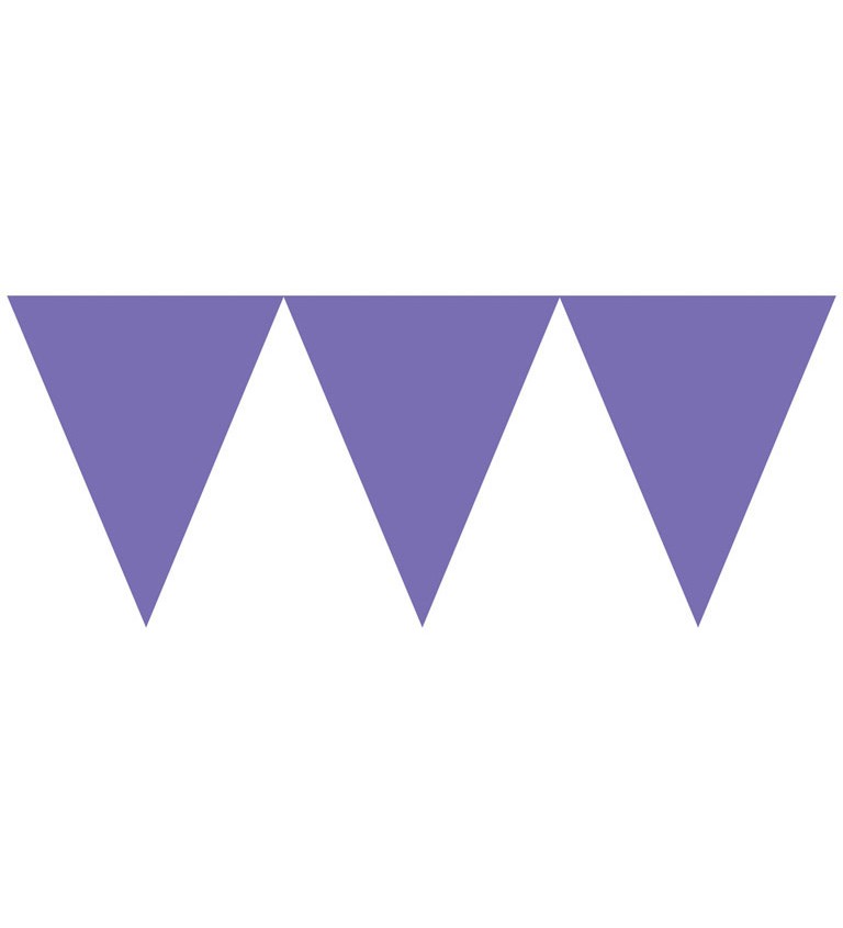 Girlanda - trojúhelníky fialové