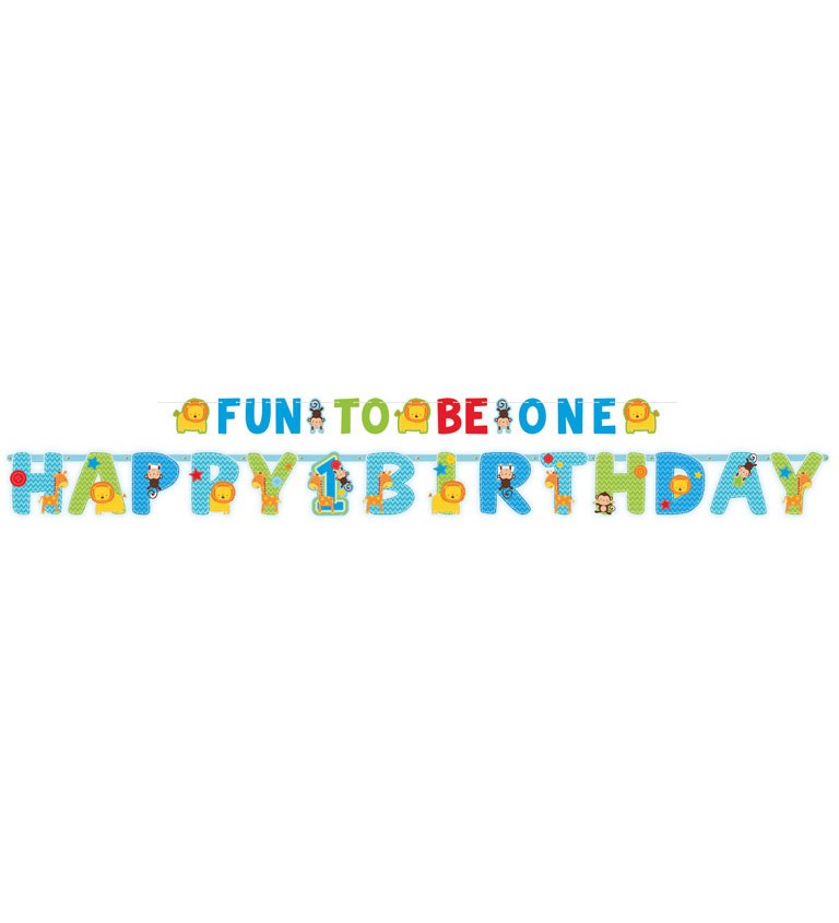 Girlandy - Happy Birthday pro kluka 1 rok