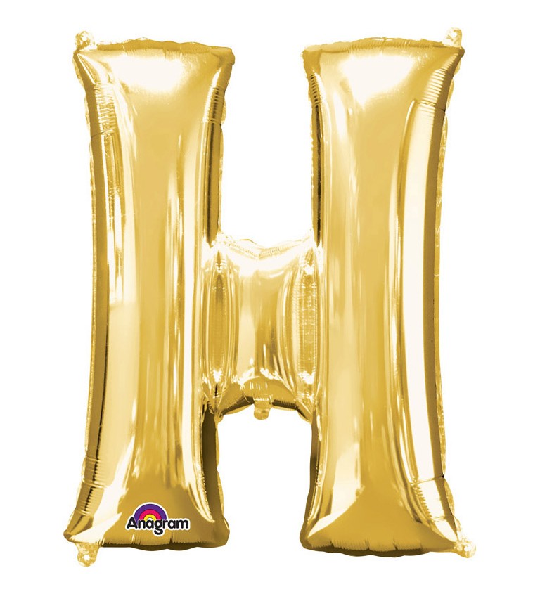 Balonek "H" - zlatý
