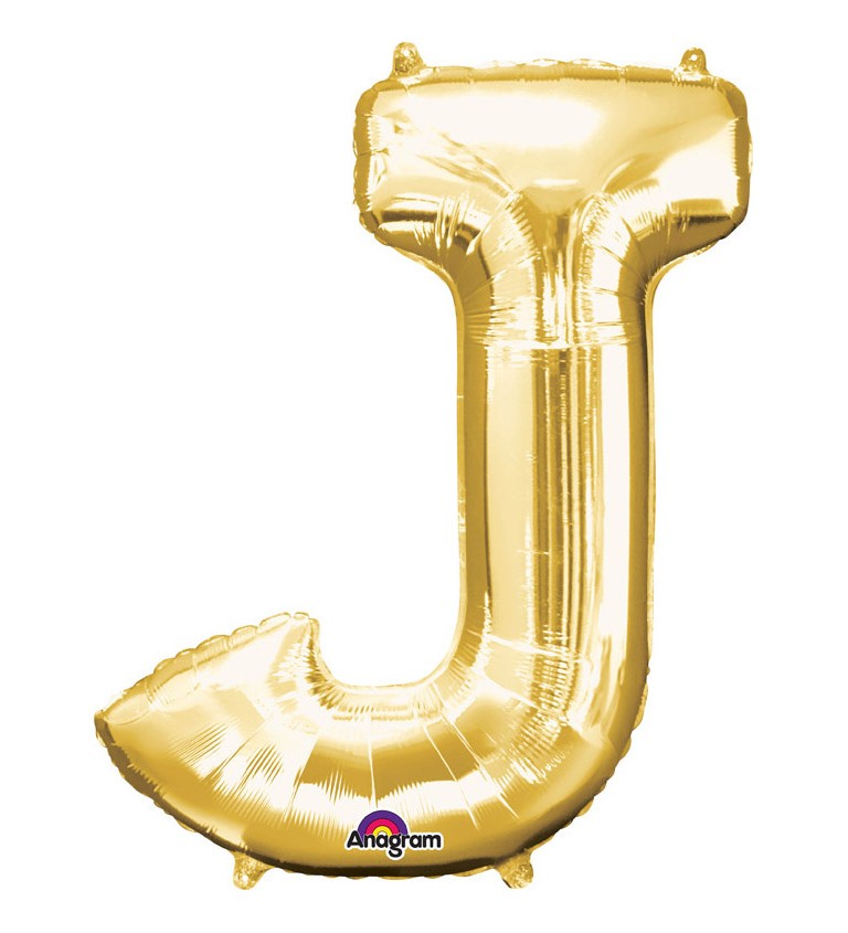 Balonek "J" - zlatý