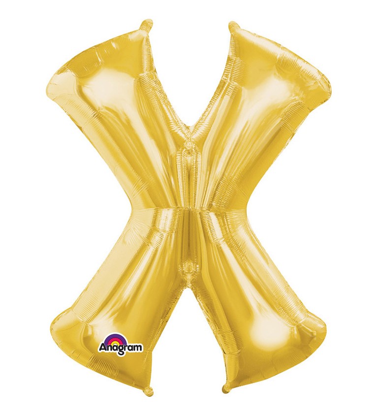 Balonek "X" - zlatý