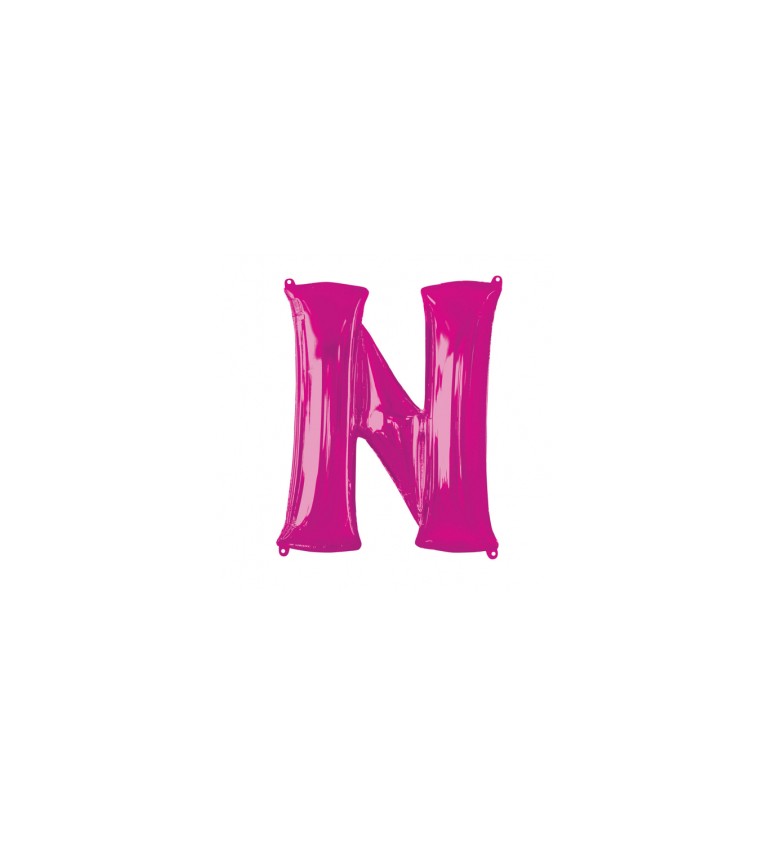 Balonek "N" - růžový