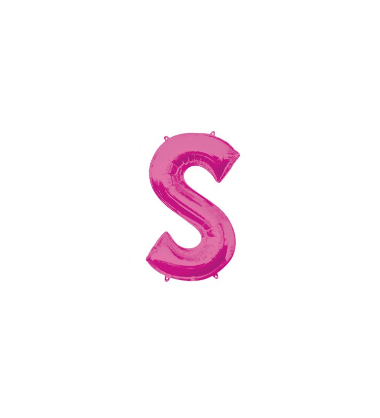 Balonek "S" - růžový