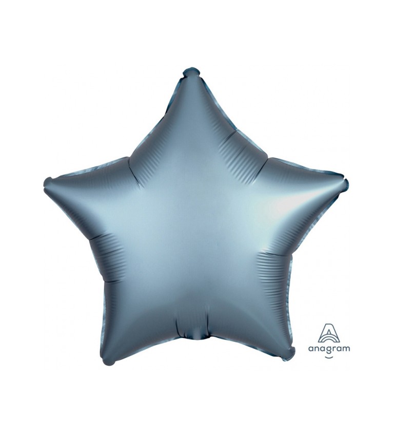 Fóliový balónek ve tvaru hvězdy - ocelový