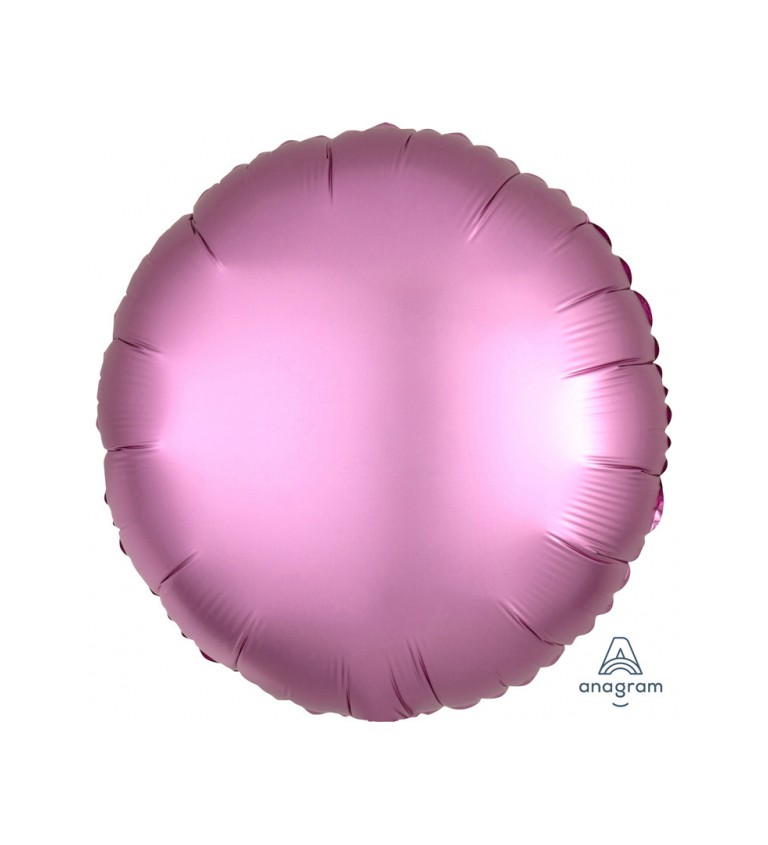 Fóliový balónek ve tvaru kolo - růžový