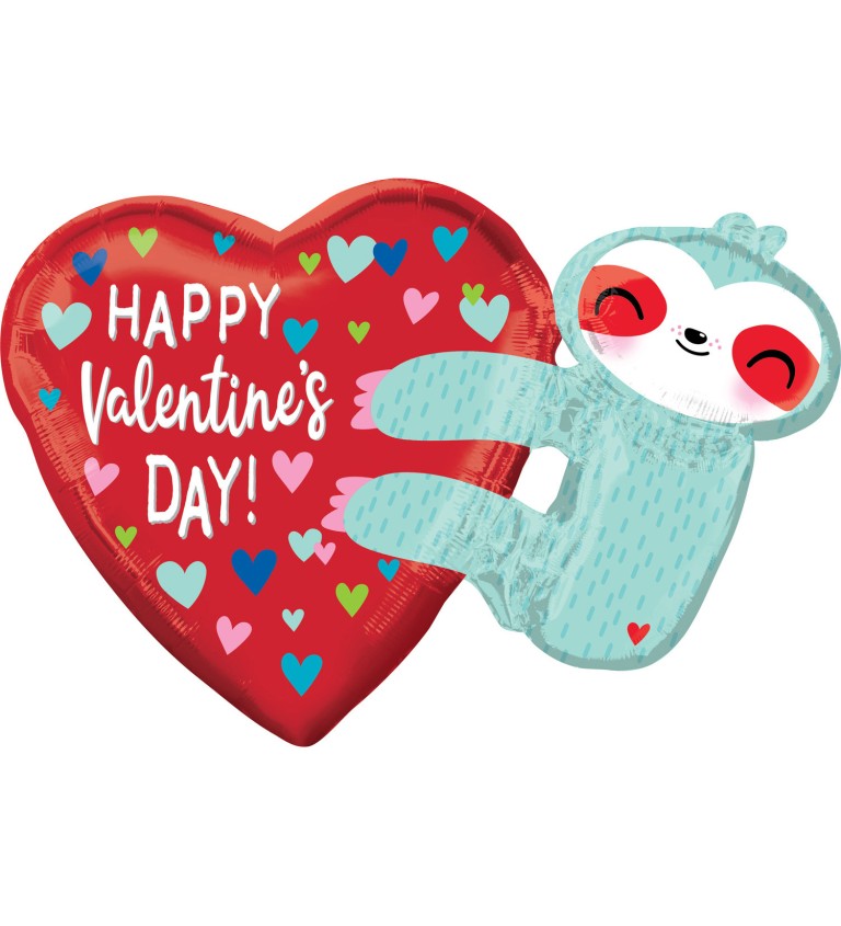 Valentýnské srdce s lenochodem