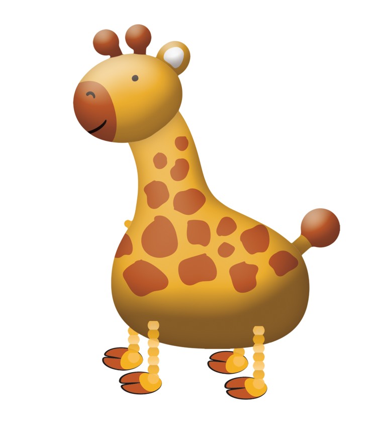 Fóliový balónek Chodící žirafa