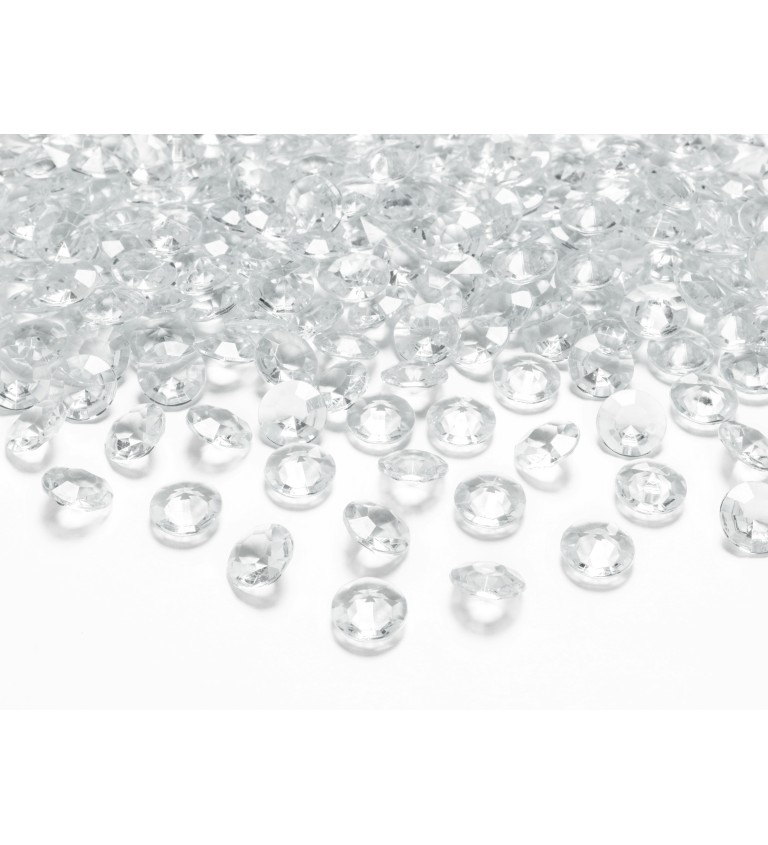 Dekorativní diamanty mini - průhledné