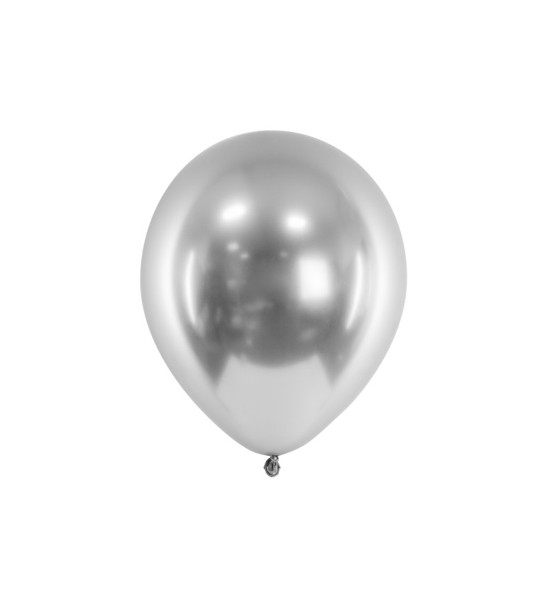 Balónky stříbrné - lesklé