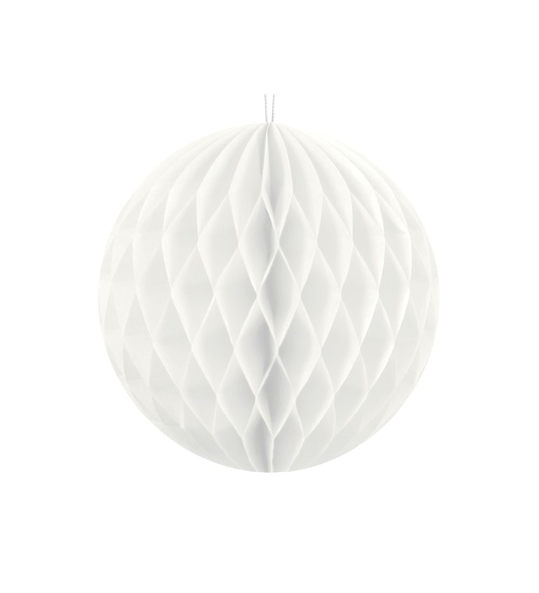 Dekorativní koule bílá - 10 cm