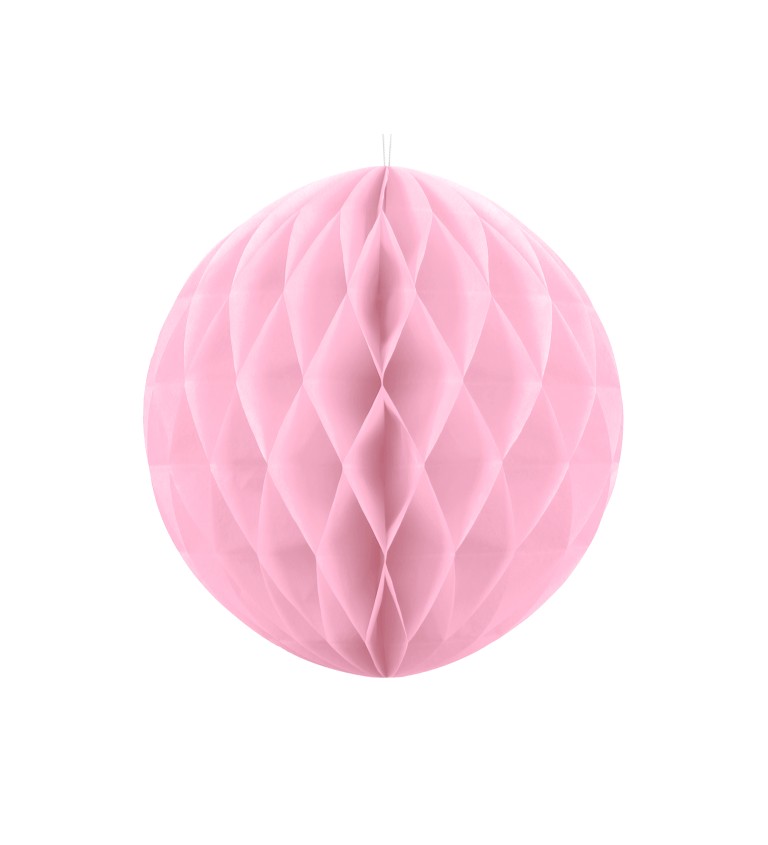 Dekorativní koule světle růžová - 20 cm