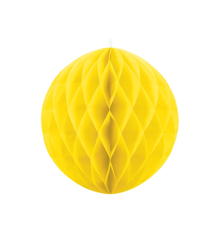 Dekorativní koule žlutá - 20 cm
