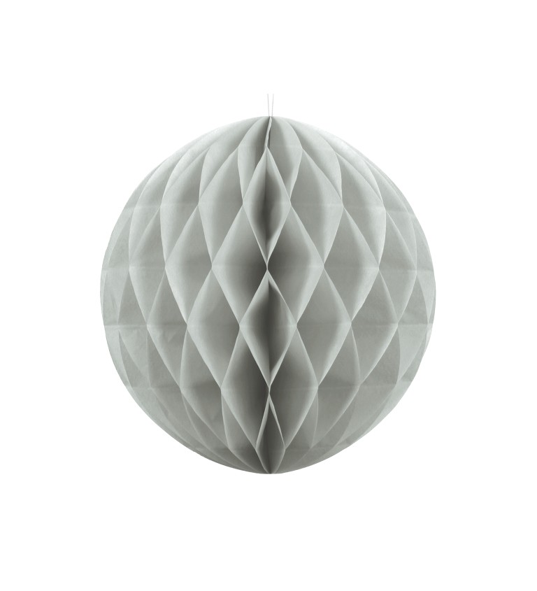 Dekorativní koule světle šedá - 40 cm