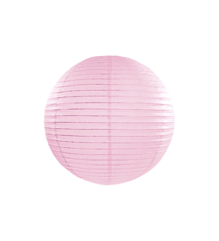 Papírový lampion II - světle růžový 35 cm