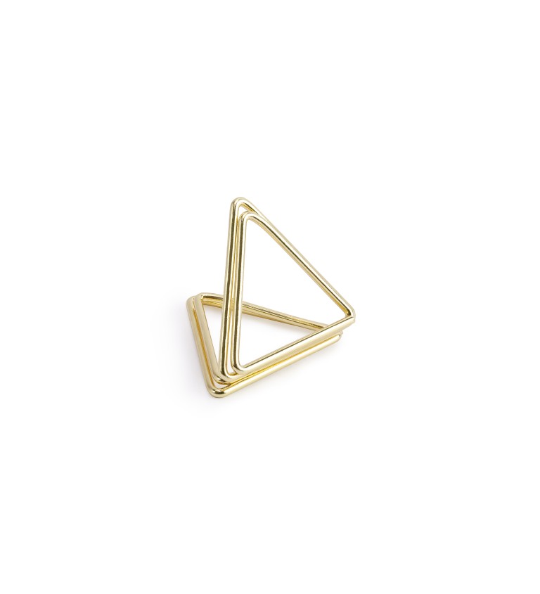 Držák na jmenovku - zlatý trojúhelník 10 ks 