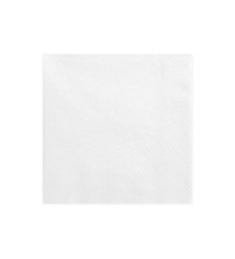 Ubrousky - bílá barva
