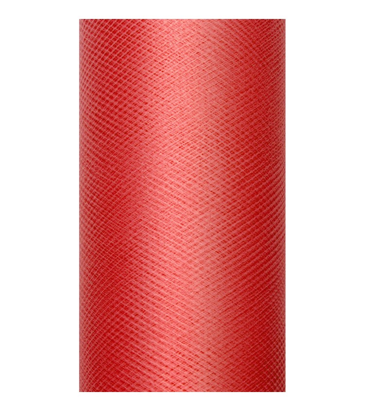 Dekorativní tyl - červený (30cm)