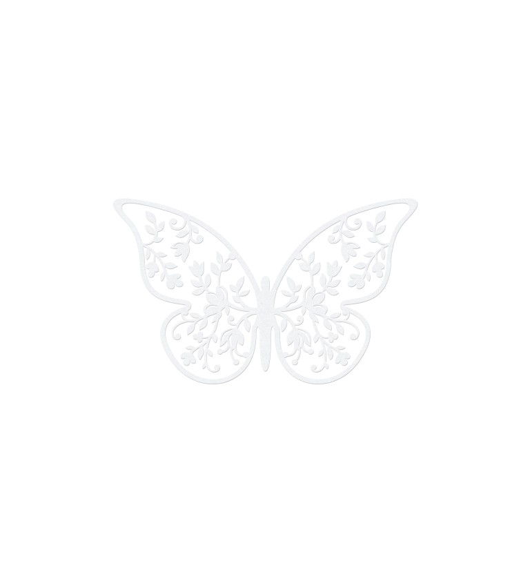 Papíroví krajkoví motýlci mini - 10ks