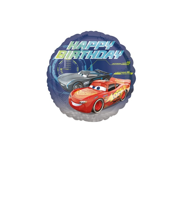 Fóliový balónek Cars Happy Birthday 