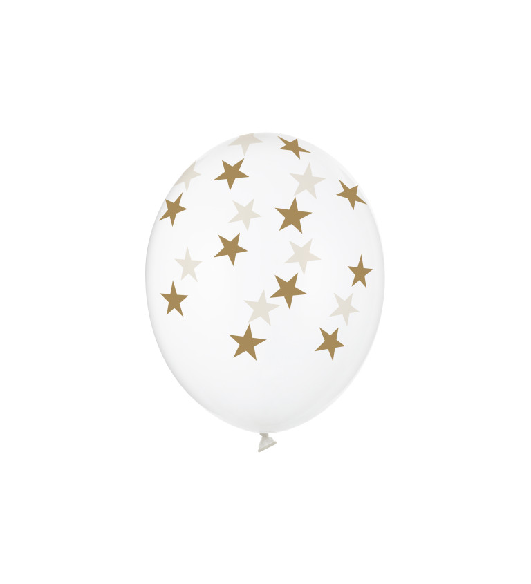Balónky - hvězdičky zlaté - 50 ks