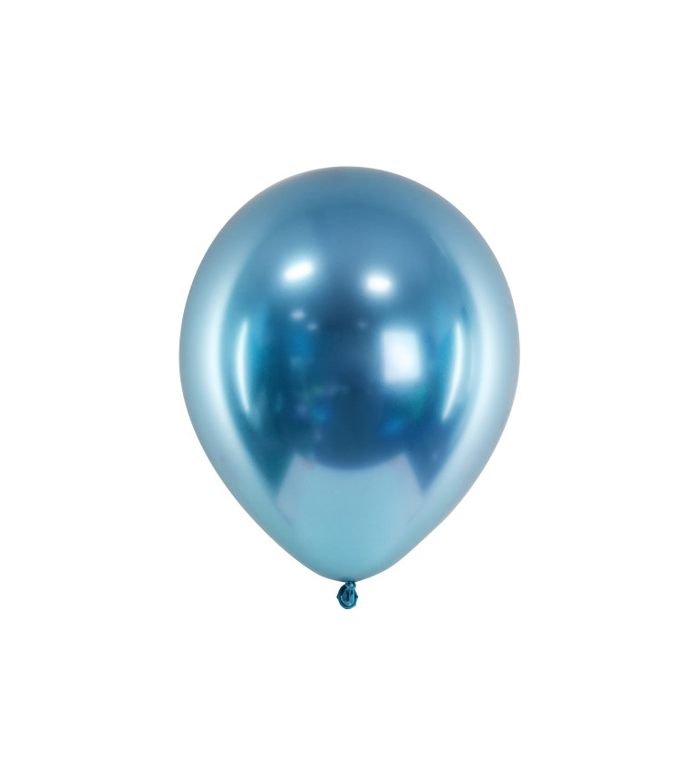 Balónky modré - chromové