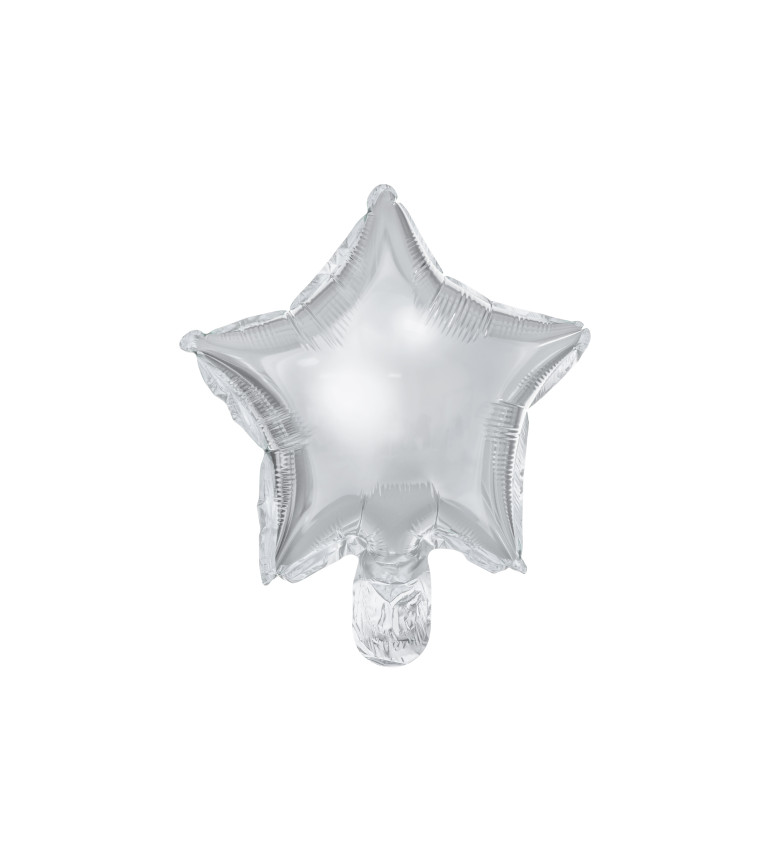 Balón ve tvaru hvězdy - stříbrný