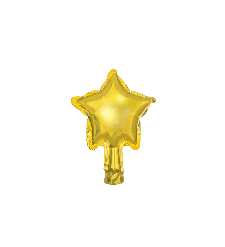 Fóliový balónek - zlatá hvězdička
