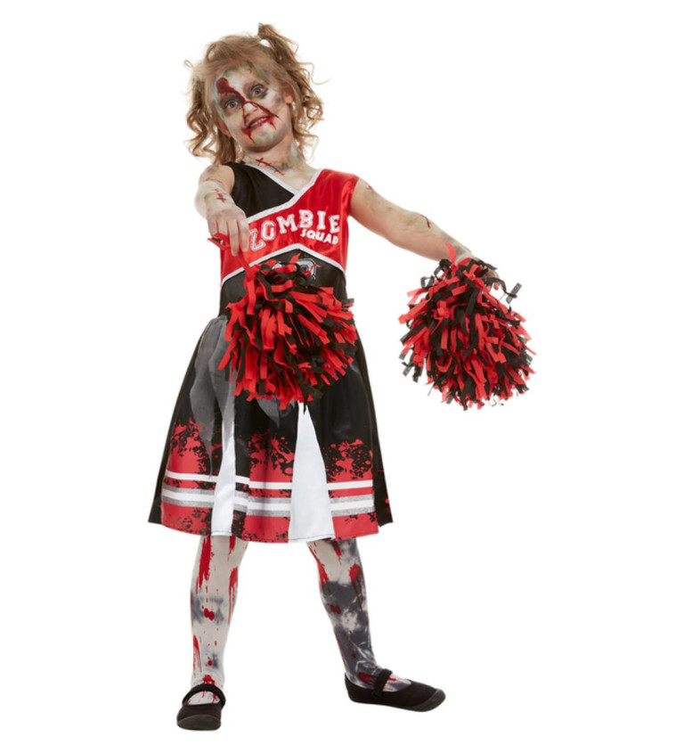 Zombie roztleskávačka - kostým pro děti