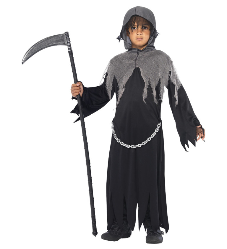 Dětský kostým "Strašidlo šedo-černé"