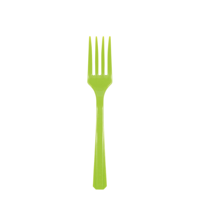 Zelené vidličky - plast