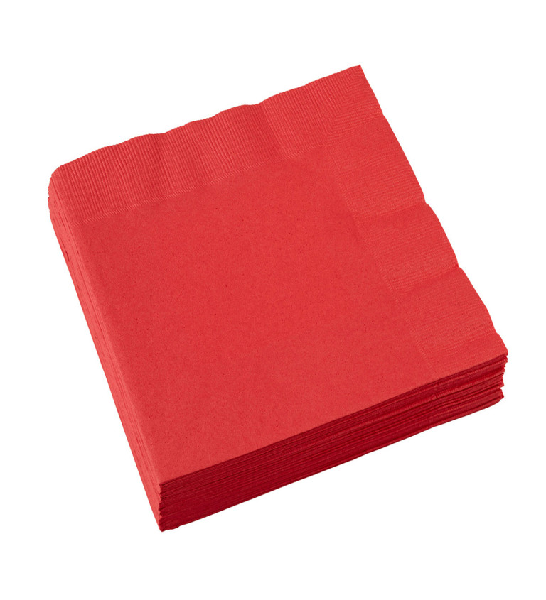 Červené ubrousky papírové