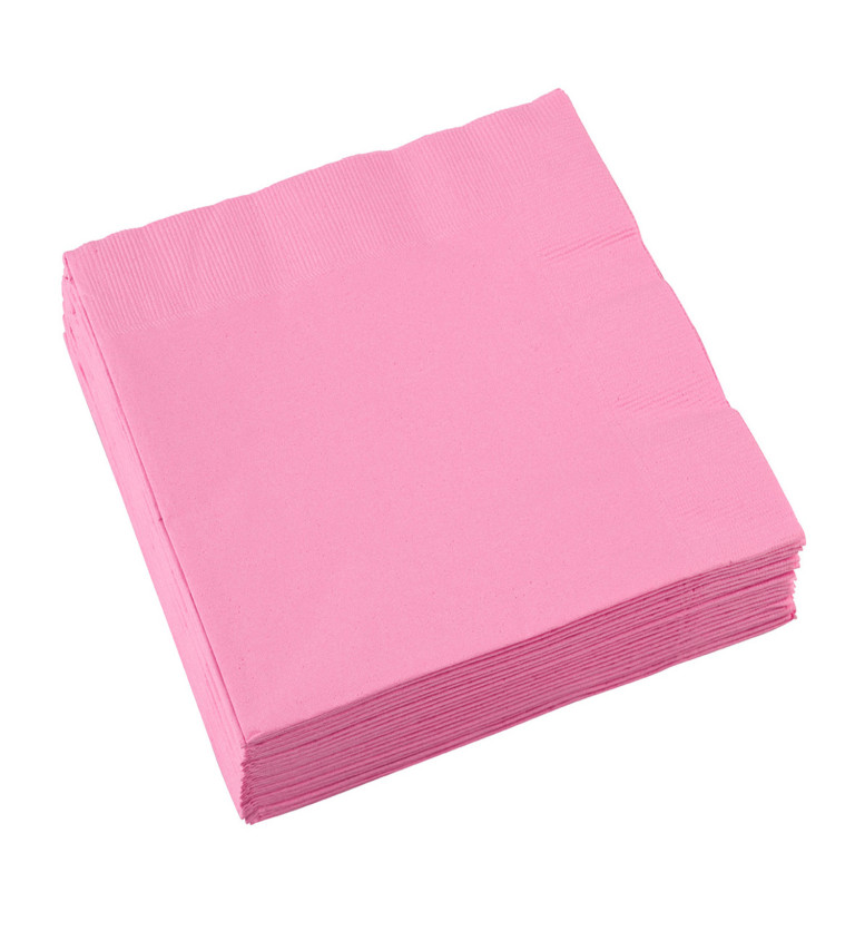 Ubrousky papírové v růžové barvě