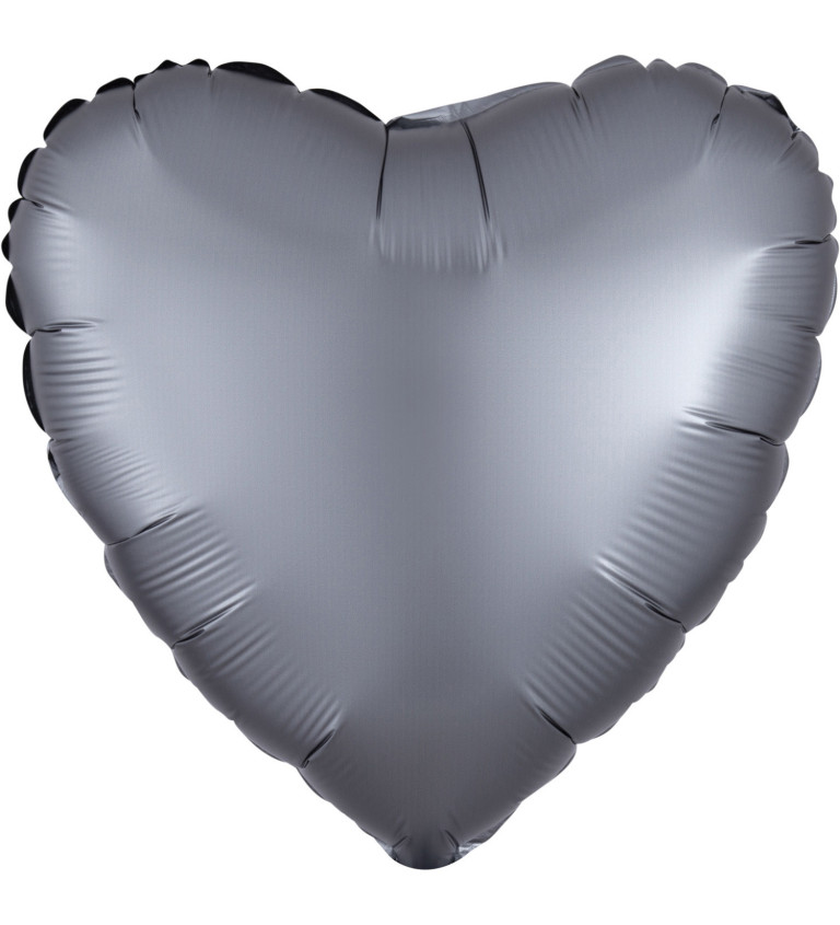 Balón srdce - šedé