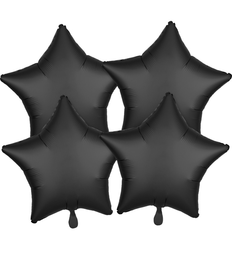 Balónky - černé hvězdičky