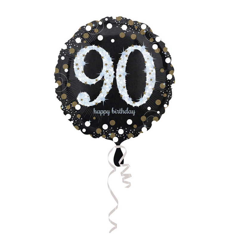 Fóliový narozeninový balónek - kulatý, 90let