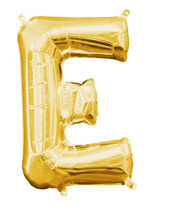 Balonek "E" malý - zlatý
