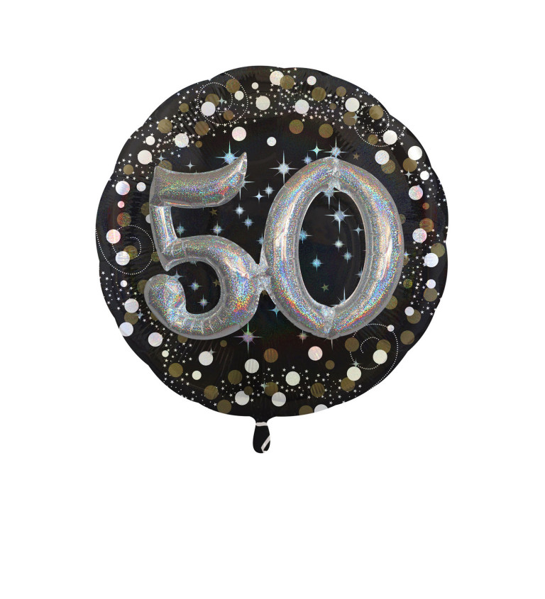 Fóliový narozeninový balónek - kulatý s číslem 50
