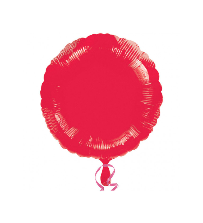 Fóliový balónek - červené kolečko