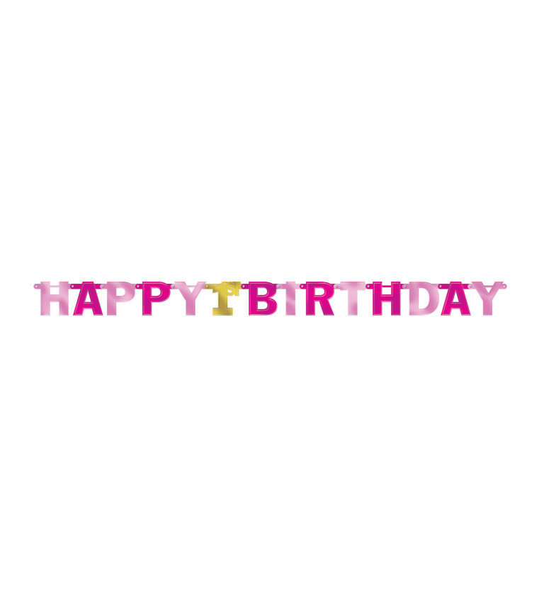 Nápis Happy Birthday - Girlanda