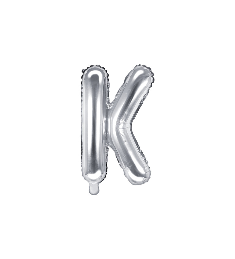 Balónek stříbrné písmeno K