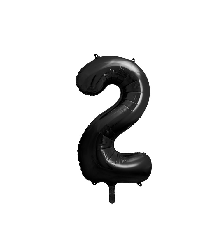 Balónek s číslem 2 - černý