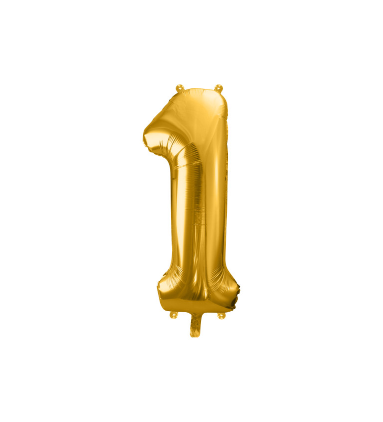Fóliový balónek číslo ''1'' zlatý