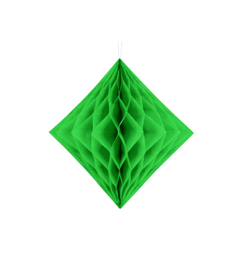 Dekorativní šestihran zelený - 30 cm