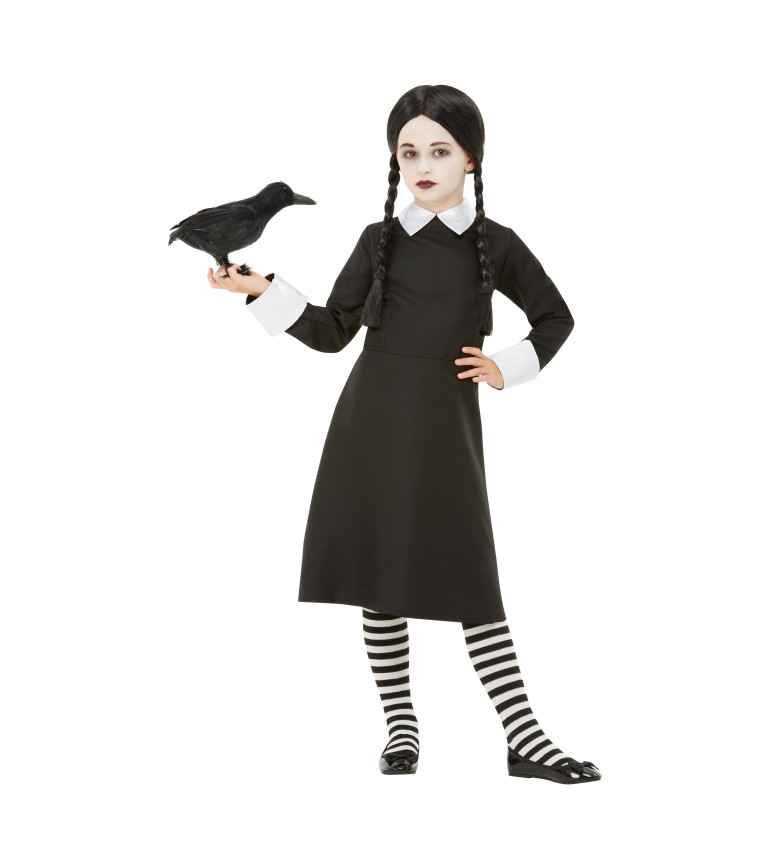 Dívka z Addamsovy rodiny - dětský kostým