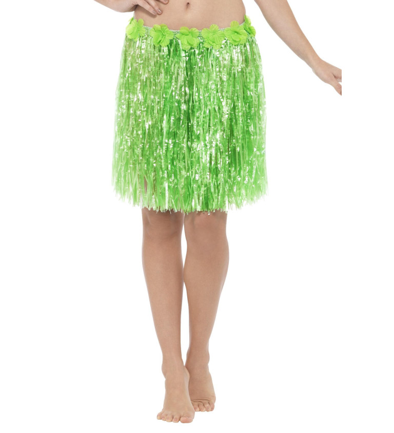 Havajská sukně - zelená barva